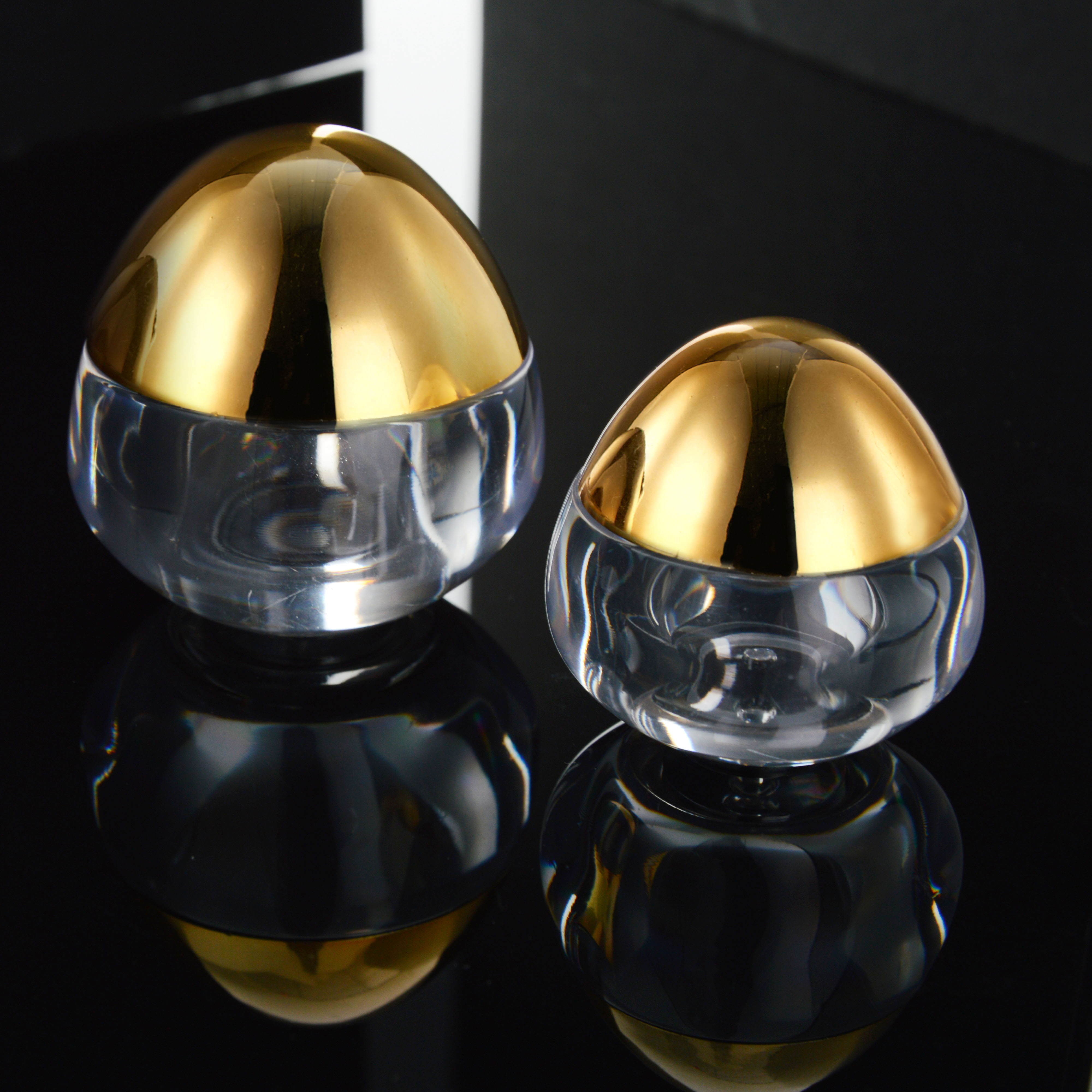 RTS Original Factory Luxury Gold 10g Cosmetics Container Empty Cream Jar Plastic Package Bottle for skin Care