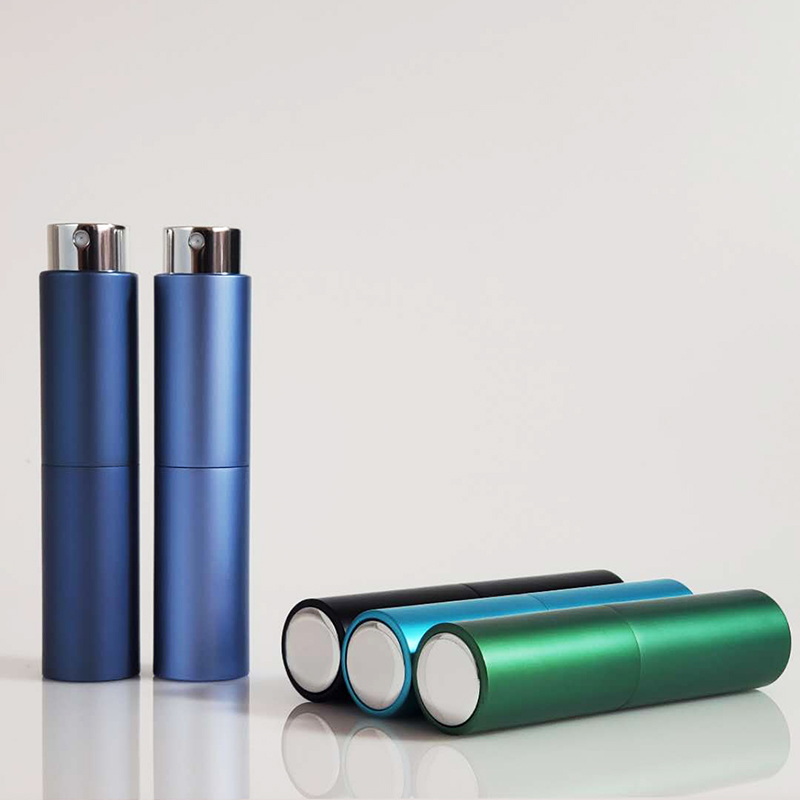 RTS Round 5ml 10ml Twist Up Metal Spray Bottle 8ml Aluminium Portable Refillable Perfume Atomizer