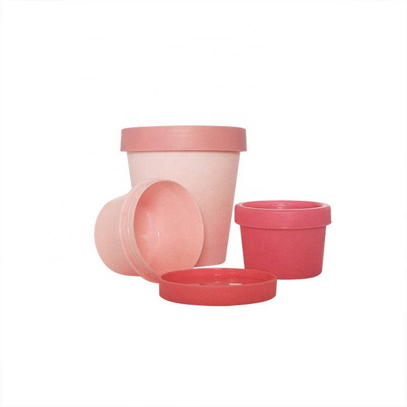 Rainbow 50g 100g 200g round black pp cosmetic cream empty container DIY plastic box luxury jar