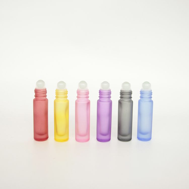 Rainbow Color Mini 5ml 10ml Roll On Glass Essential Oil Portable Perfume Spray Bottles Atomizer 10ml Spray Bottles Roller Ball
