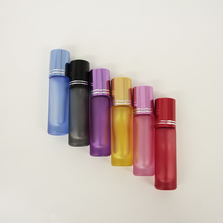 Rainbow Color Mini 5ml 10ml Roll On Glass Essential Oil Portable Perfume Spray Bottles Atomizer 10ml Spray Bottles Roller Ball