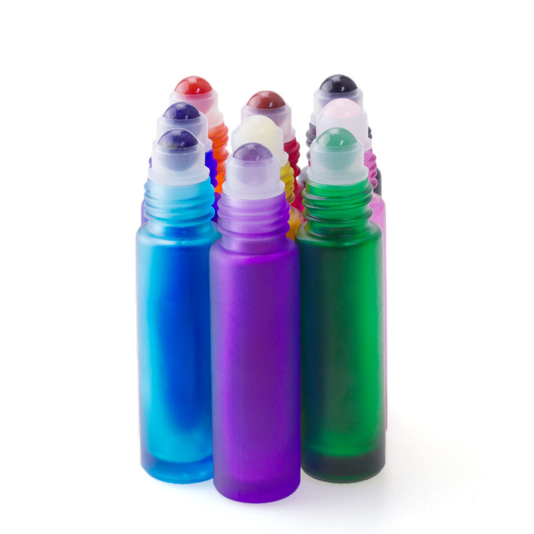 Rainbow color 10ml essential oil or perfume roller bottle