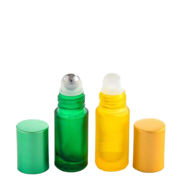 Rainbow color 5ml essential oil or perfume roller bottle