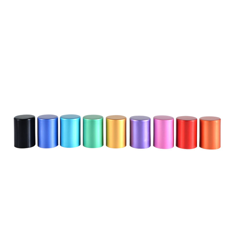 Rainbow color frosted red yellow blue green 10ml empty glass essential oil perfume roll on bottles