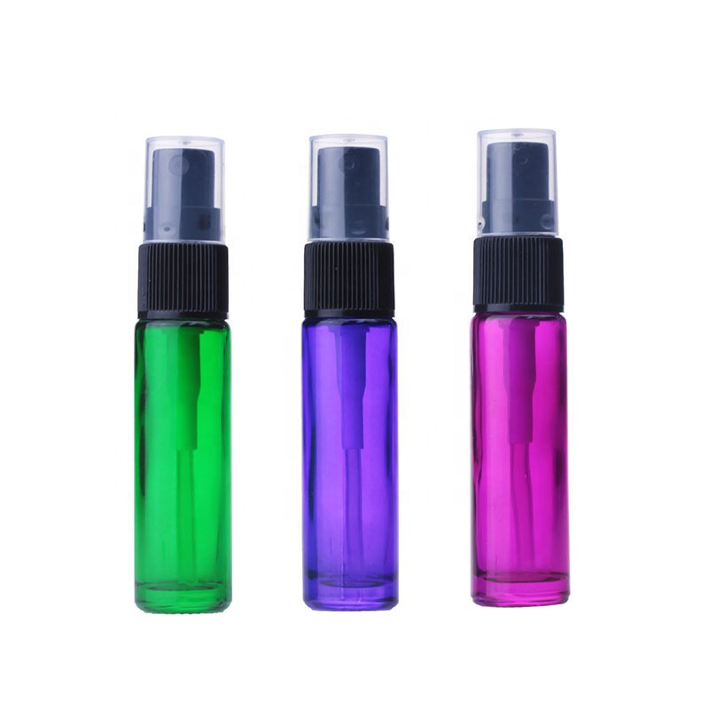 Rainbow frosted glass mist sprayer bottle 10ml empty refill spraybottle for perfume cosmetic