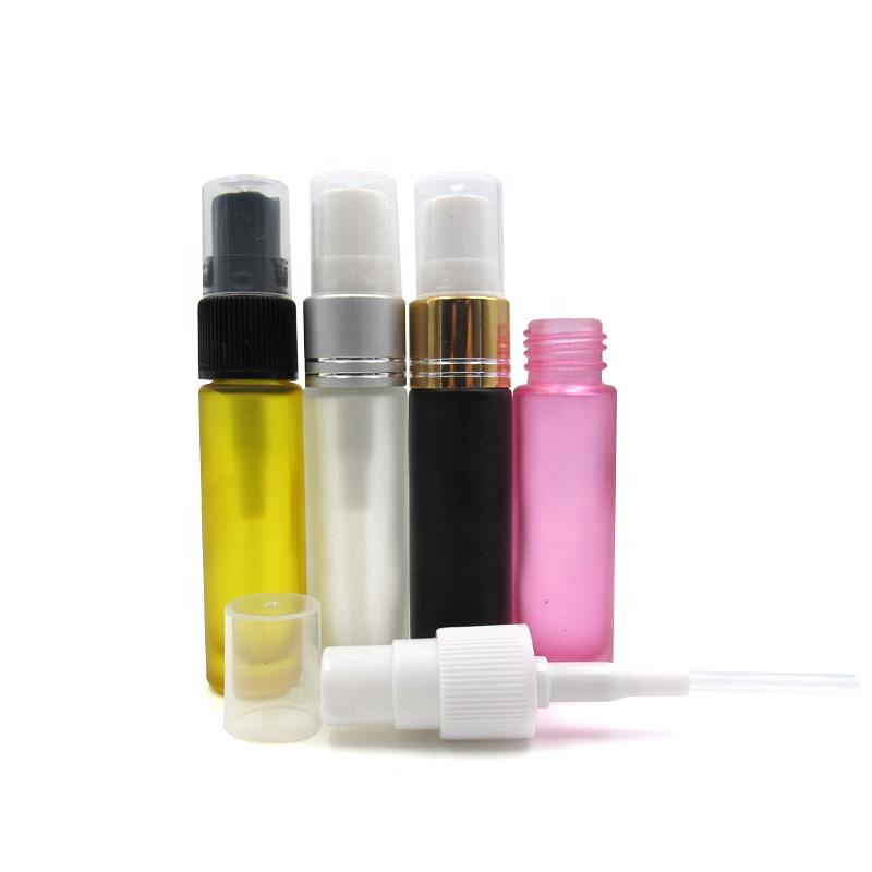 Rainbow frosted glass mist sprayer bottle 10ml empty refill spraybottle for perfume cosmetic