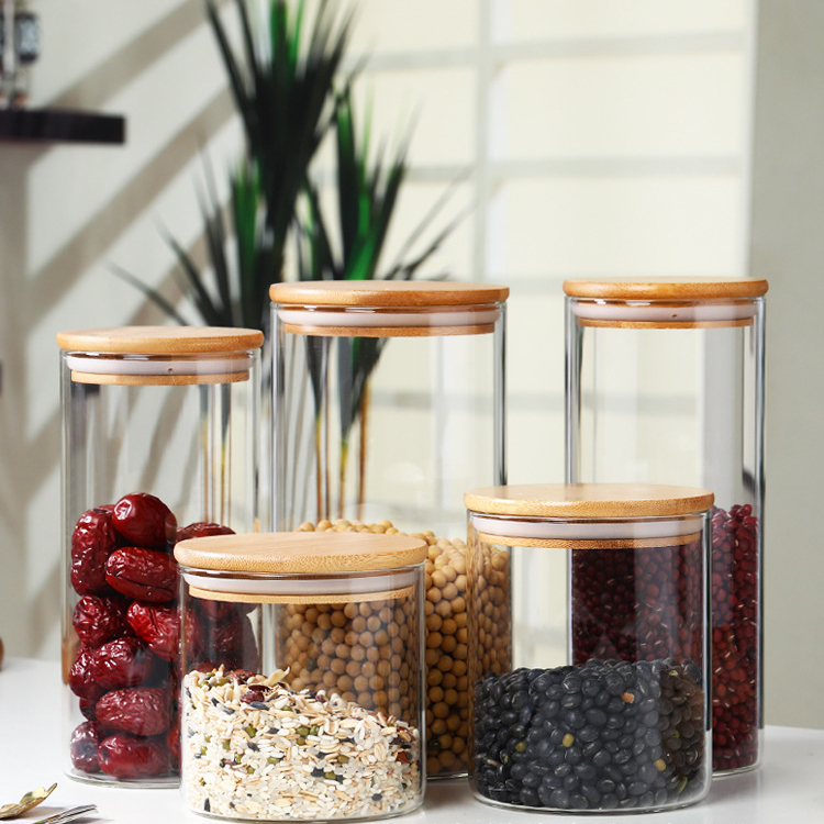 Raylon Oem Odm Glass Containers for Food Storage with Bamboo Lid