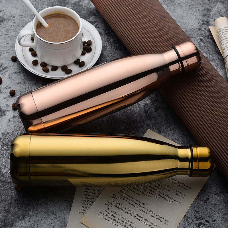 Re-Fuel Metal Water Bottle Stainless Steel Vacuum Insulated Double Wall Travel Thermos Hydroflask with Copper Bottle
