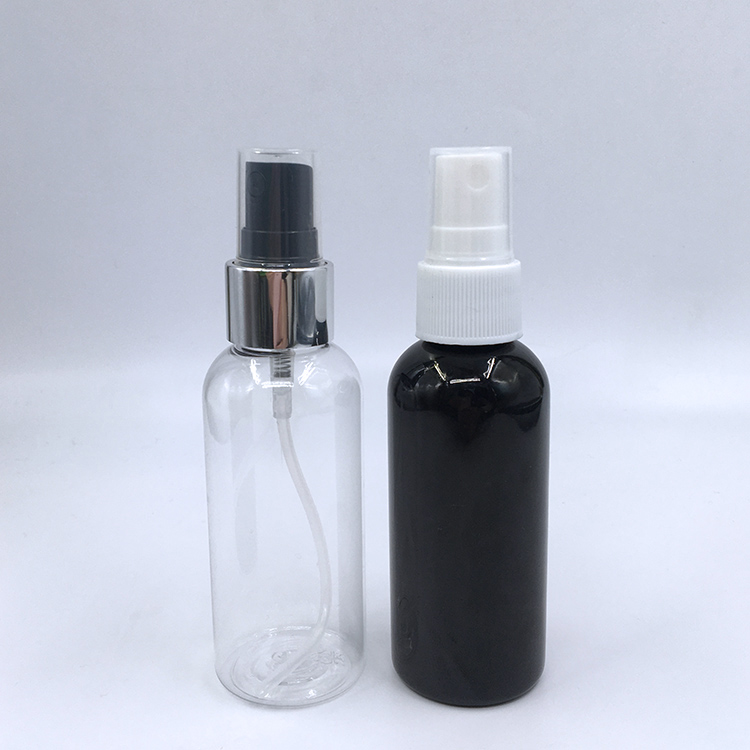 Ready To Ship 100ml 50ml Boston Round Amber Pet Plastic Bottles Manufacturer Cosmetic Spray Bottle