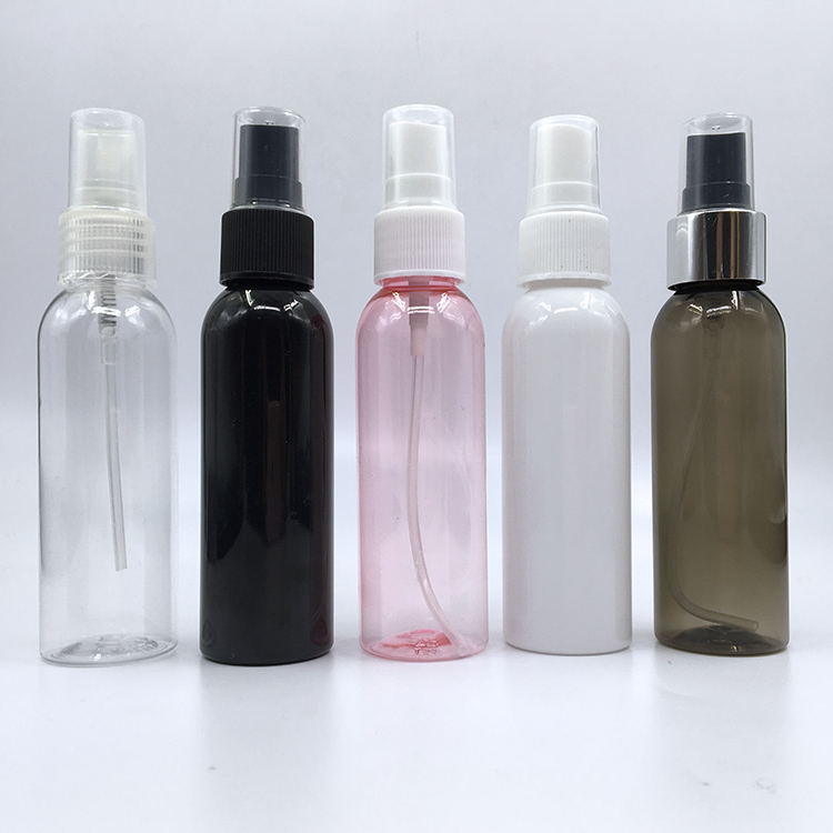 Ready To Ship 100ml 50ml Boston Round Amber Pet Plastic Bottles Manufacturer Cosmetic Spray Bottle
