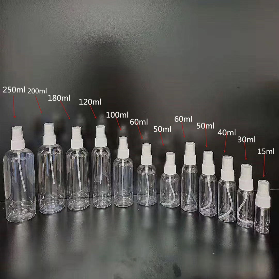 Ready To Ship 100ml 50ml Boston Round Amber Pet Plastic Bottles Manufacturer Cosmetic Spray Bottle