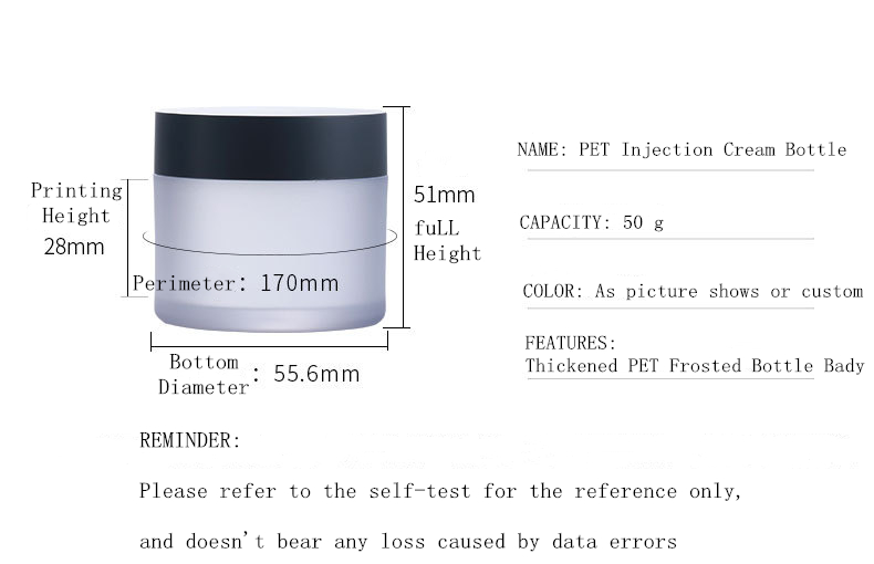 Ready To Ship 30g 50g 60g 120g PET Jar With PP Cap Customized Color Volume For Cosmetic Cream Jar Plastic