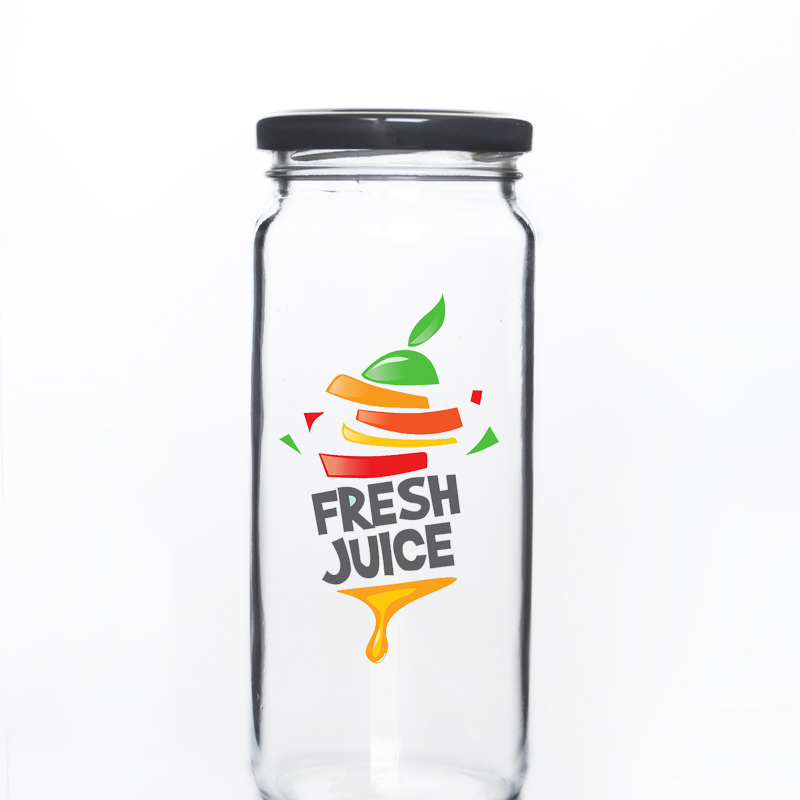 Ready To Ship 500ml 16oz Beverage Glass bottles Glass Jar With Metal Lid By Pallet Wholesale