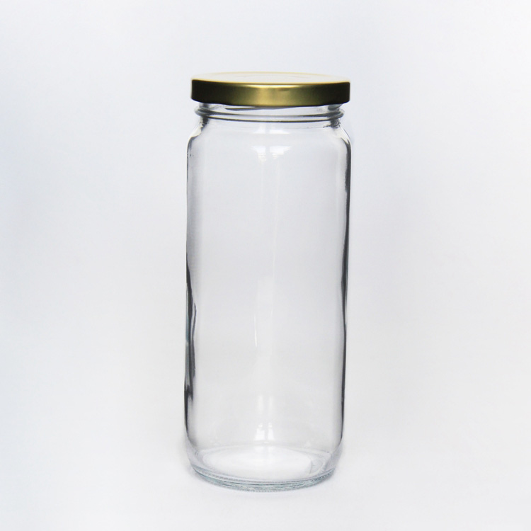 Ready To Ship 500ml 16oz Beverage Glass bottles Glass Jar With Metal Lid By Pallet Wholesale