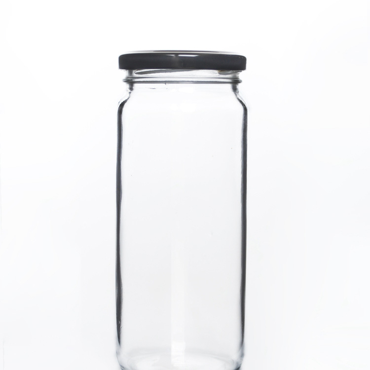 Ready To Ship 500ml 16oz Beverage Glass bottles Glass Jar With Metal Lid By Pallet Wholesale