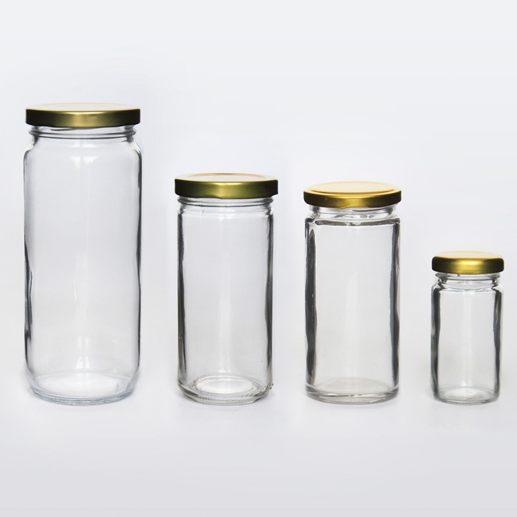 Ready To Ship 500ml 16oz Beverage Glass bottles Glass Jar With Metal Lid By Pallet Wholesale