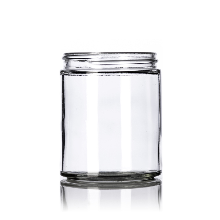 Ready To Ship Food Canning Glass Containers Small Honey Jam Jars Black Metal Tin Lid 4oz 8oz 9oz 270ml Glass Jars