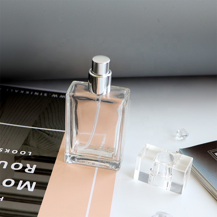 Ready To Ship High Quality Square Clear Empty Perfume Bottle 35ml Spray