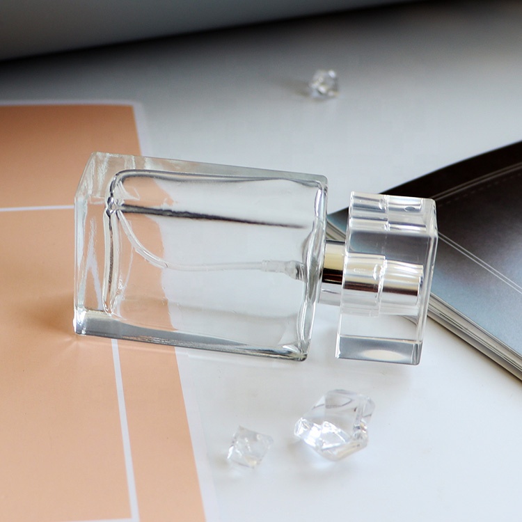 Ready To Ship High Quality Square Clear Empty Perfume Bottle 35ml Spray