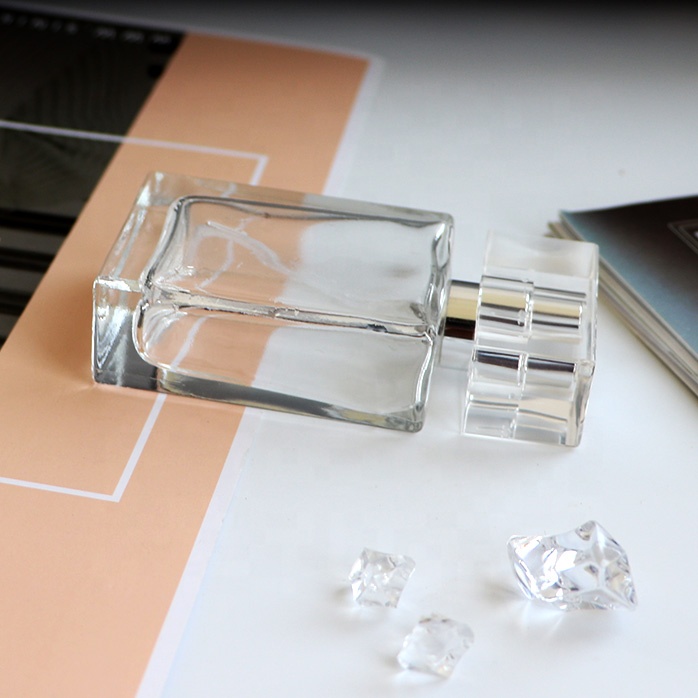 Ready To Ship High Quality Square Clear Empty Perfume Bottle 35ml Spray