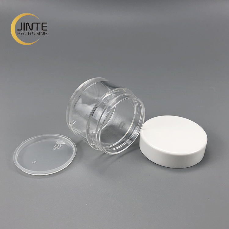 Ready To Ship ! Hot Selling Cosmetic Packaging 50g Clear Thick Wall Plastic PETG jar