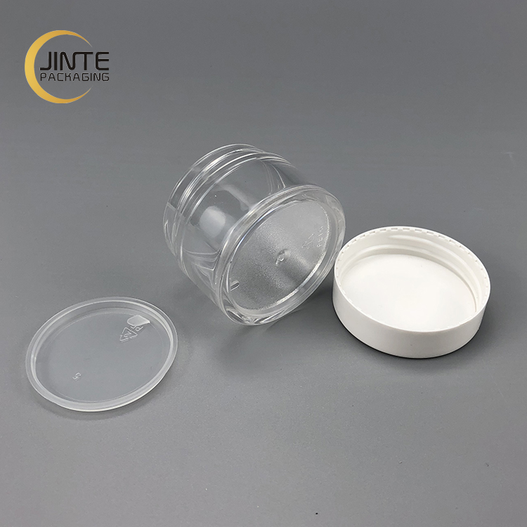 Ready To Ship ! Hot Selling Cosmetic Packaging 50g Clear Thick Wall Plastic PETG jar
