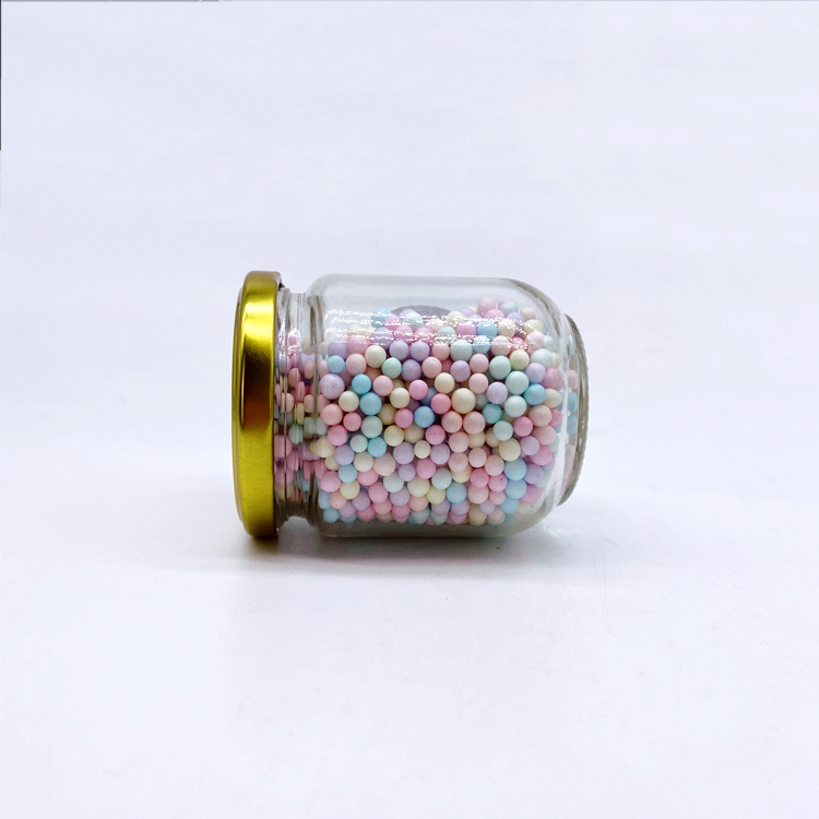 Ready goods stock round 195ml wide mouth glass storage jars with 63mm metal lid