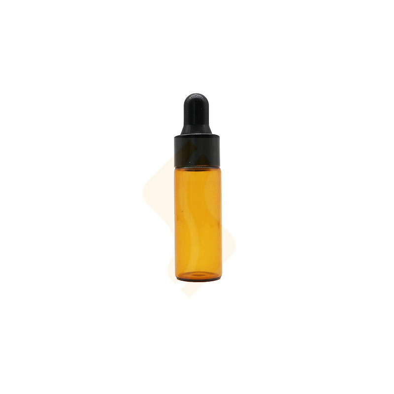 Ready stock 1ml 2ml 3ml 5ml essential CBD oil perfume tincture sample testing vial amber glass dropper bottle