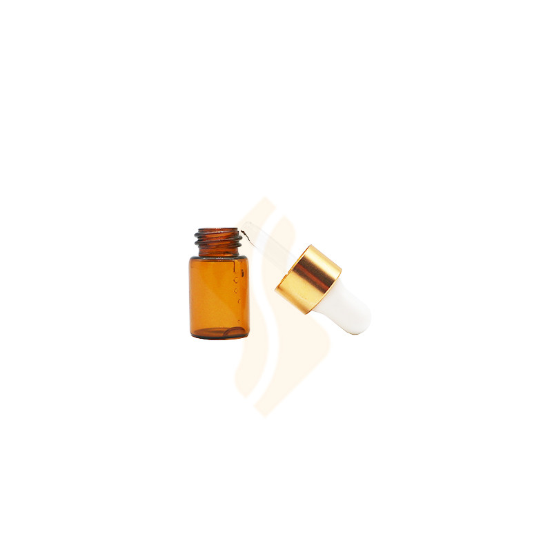 Ready stock 1ml 2ml 3ml 5ml essential CBD oil perfume tincture sample testing vial amber glass dropper bottle