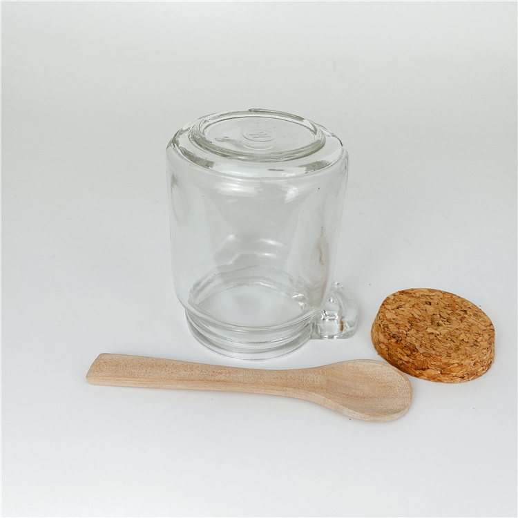 Ready stock Air tight Food grade Glass mason jar with spoon for pudding Juice honey with wood lid