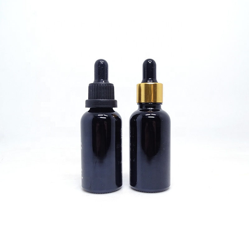 Ready stock amber black clear essential oil eye serum 30 ml 1 oz glass bottle with dropper