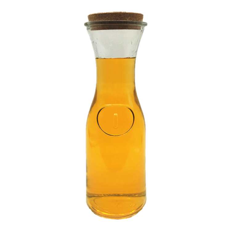 Ready to Ship 1000ml 1 liter glass bottle for storaging beverage with wood cover