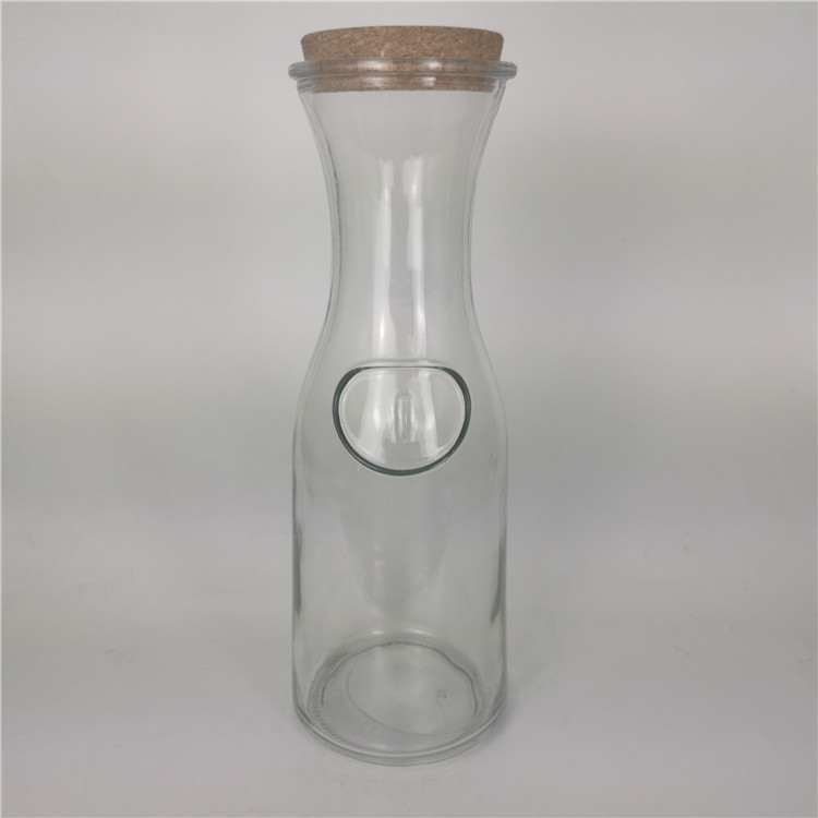 Ready to Ship 1000ml 1 liter glass bottle for storaging beverage with wood cover
