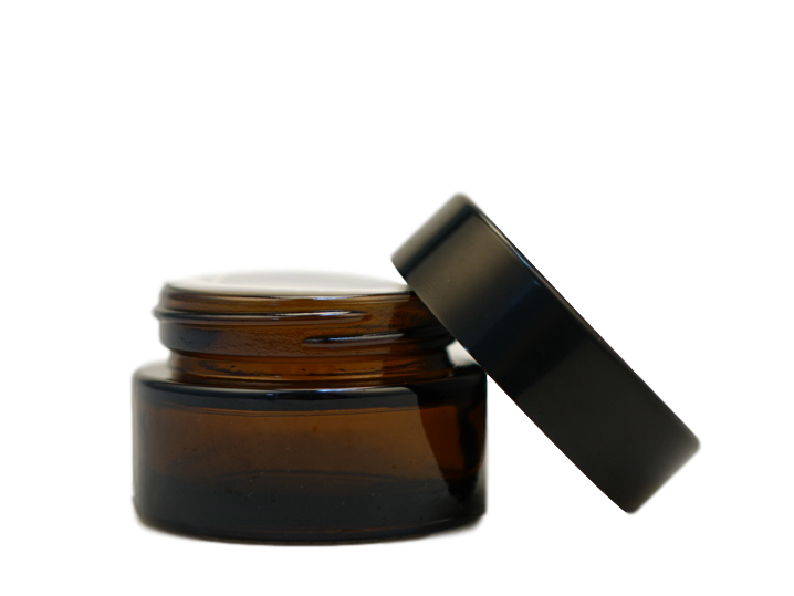 Ready to Ship Hot Selling 50g 100g amber color cosmetic empty cream glass jar