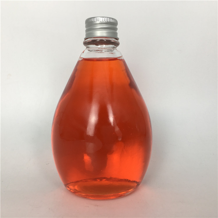 Ready to Ship Reusable eco friendly glass pomegranate / soursop juice bottle 280ml
