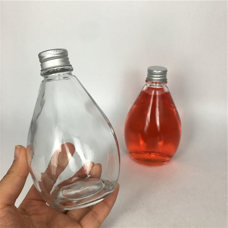 Ready to Ship Reusable eco friendly glass pomegranate / soursop juice bottle 280ml