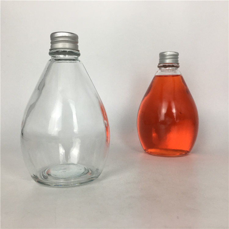 Ready to Ship Reusable eco friendly glass pomegranate / soursop juice bottle 280ml