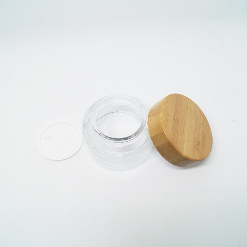 Ready to Ship Stock Fast Dispatch empty 15g 30g 50g 100g frosted glass cosmetic cream jar with bamboo cap emballage cosmetic