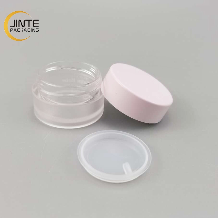 Ready to Ship for 1oz Pink Empty Sample Container Lip Scrub Cosmetic Travel Containers Food Grade PETG Pots