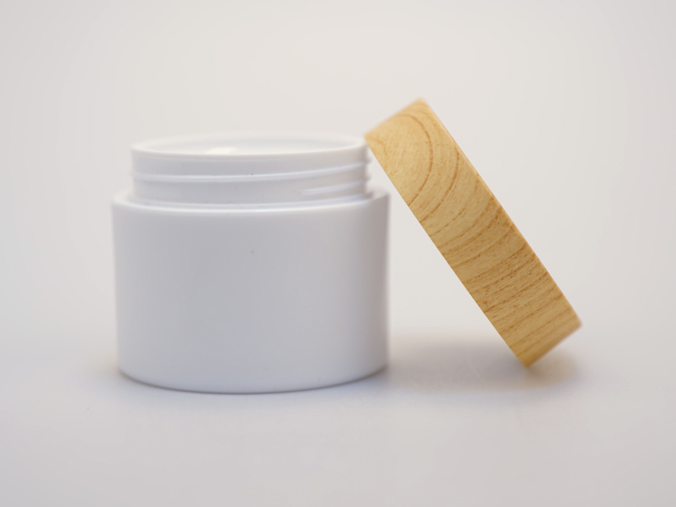 Ready to ship 100g 150g 200g 250g skin care water transfer printing bamboo color PP cream jar