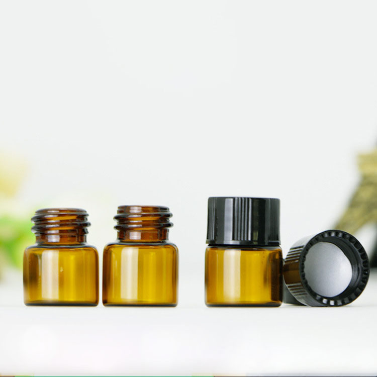 Ready to ship 1ml amber glass vial for perfume sample bottle