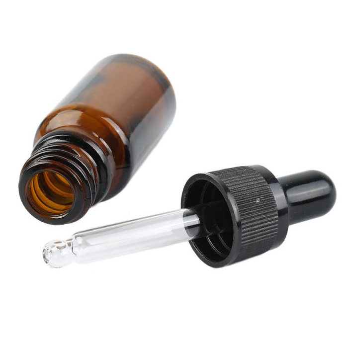 Ready to ship 5ml 10ml 15ml 20ml amber glass dropper bottle for cosmetic essential oil