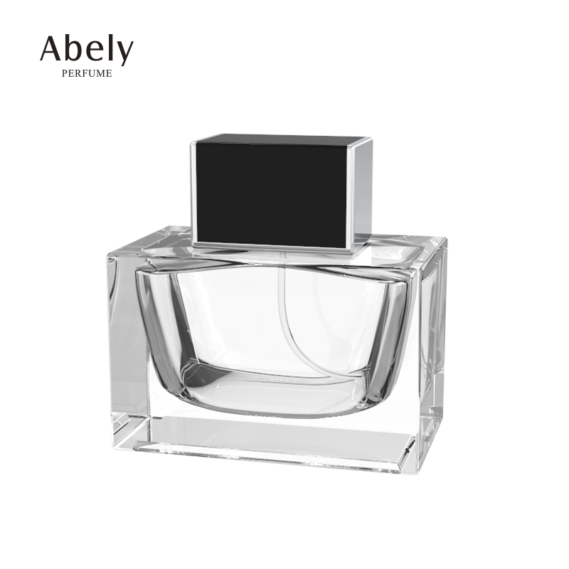 Ready to ship 60ml spray fancy fashion square shape glass perfume bottles
