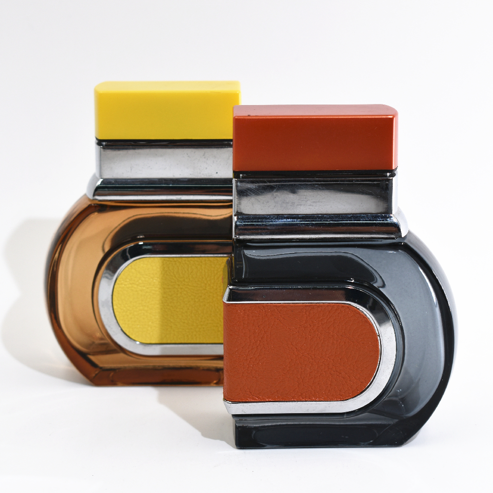 Ready to ship Cheap 80ml Unique Oblate Shape Glass Mist Spray Perfume Bottle With Msgnet Cap