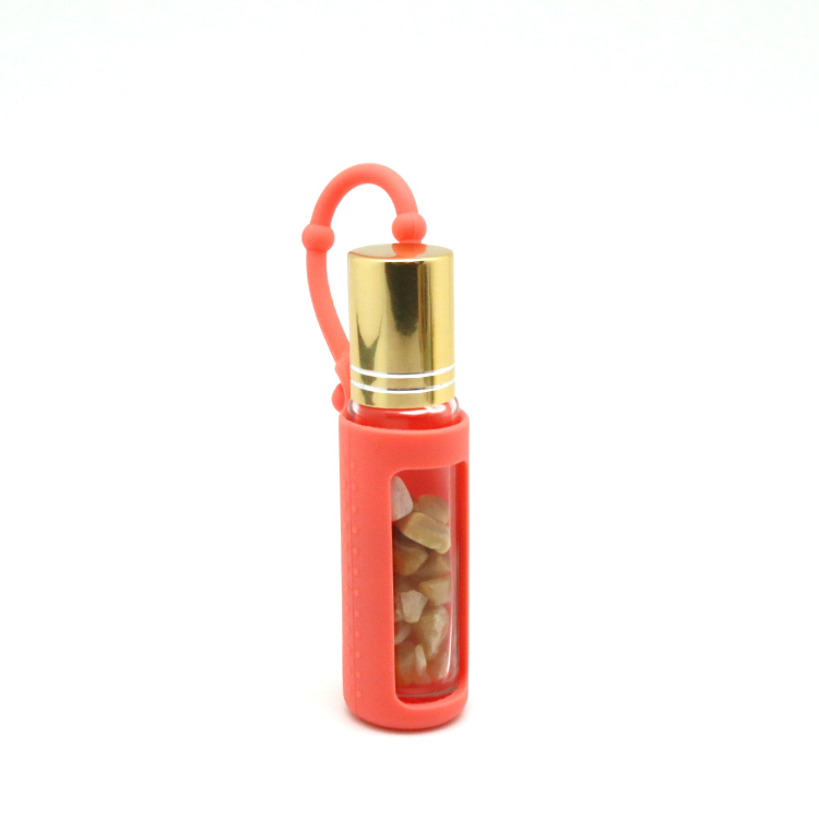 Ready to ship Empty 10ml Gemstone Crystal Roller Top Essential Oil Roller Bottle