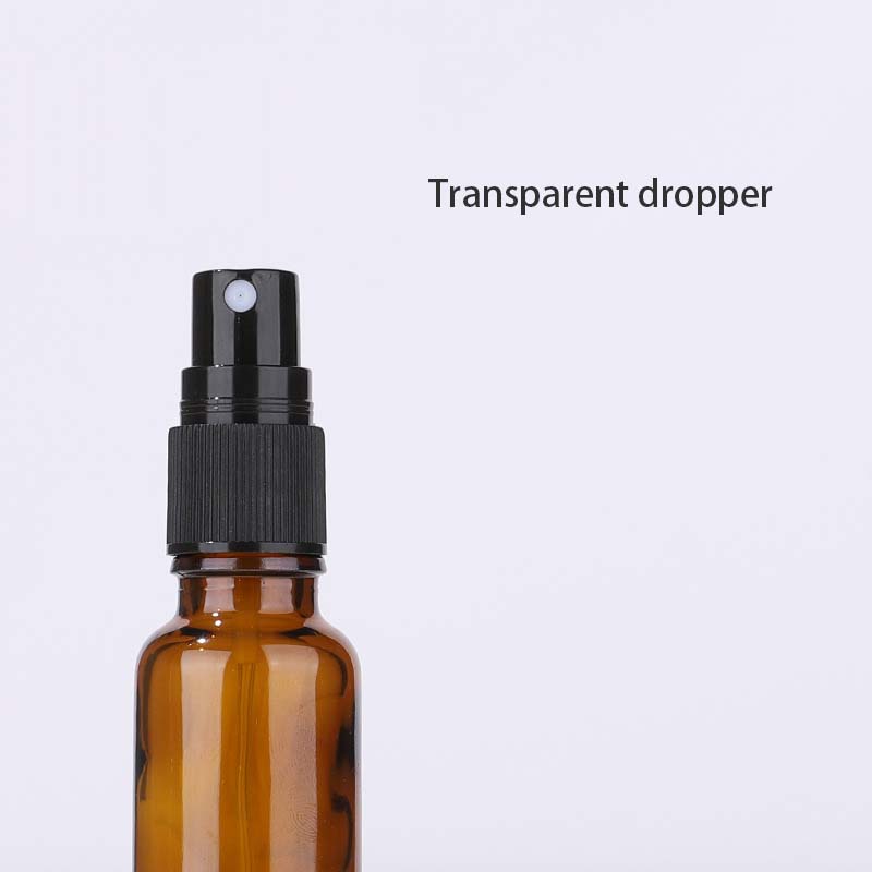 Ready to ship Empty amber glass spray bottle with fine mist sprayer for essential oils spray bottle