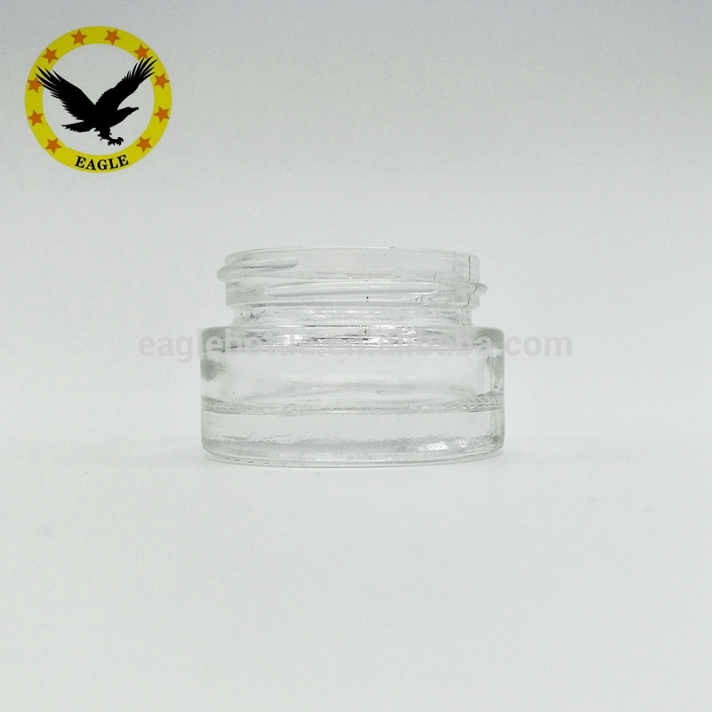 Ready to ship Smell proof airtight amber clear dark red glass face whitening cream 15ml glass jar stash jar weed for dry flower