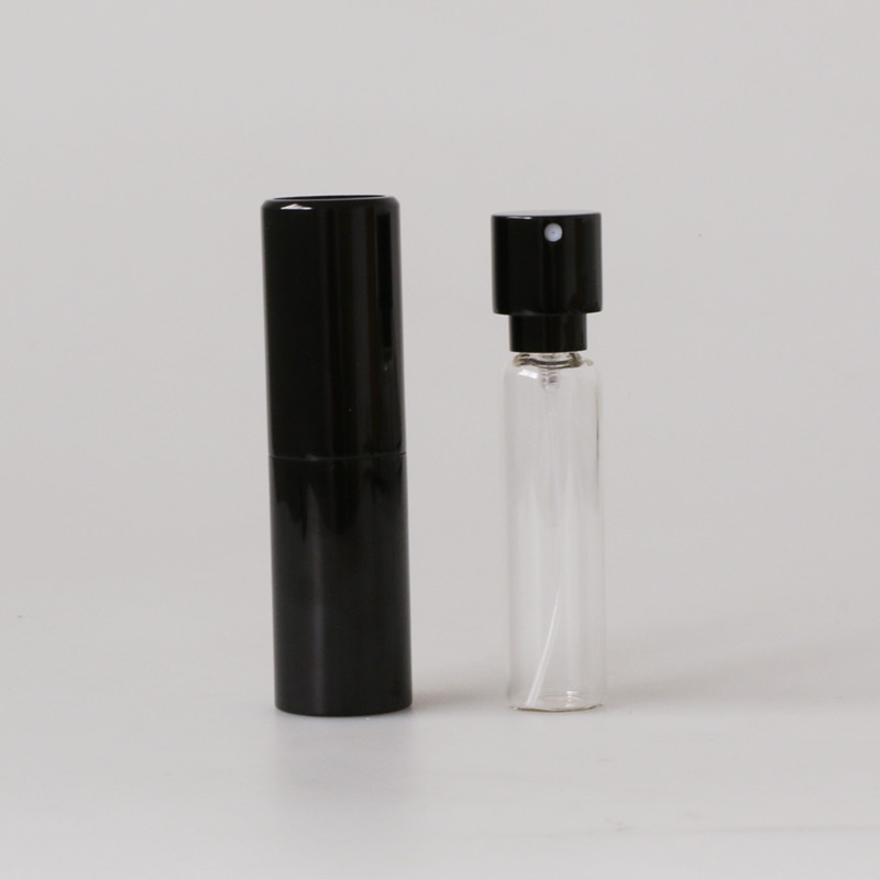 Ready to ship Twist up 20ml black aluminum perfume atomizer in stock