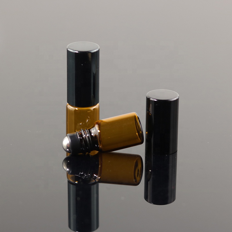 Ready to ship amber roller bottle 2ml mini glass roll on perfume bottle (NRB9-2R)