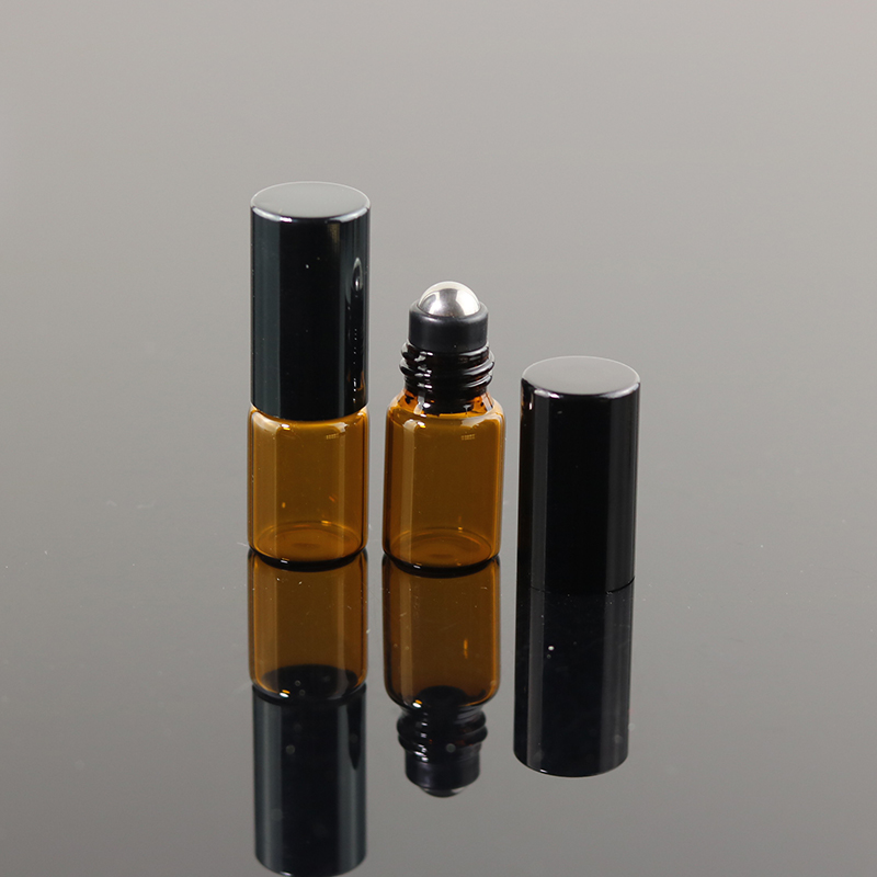Ready to ship amber roller bottle 2ml mini glass roll on perfume bottle (NRB9-2R)